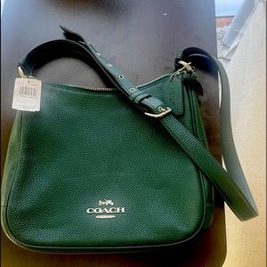 Coach brand new “Ellie File” crossbody in dark ivy